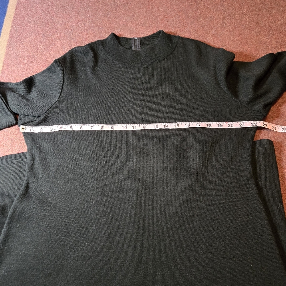 Vintage Mock Neck Knit Zipback Dress From Romania Size Large Y2K - Picture 6 of 10